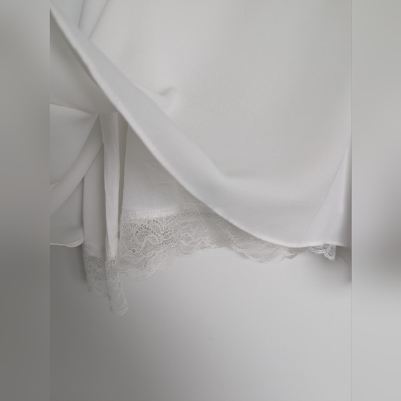 Zara White Top with Lace L - Picture 4 of 5